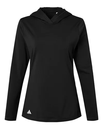 Adidas A1003 Women's Performance Hooded Pullover — blank hooded sweatshirt, front view