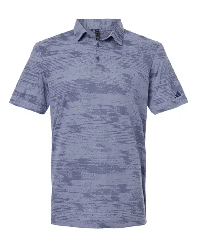Adidas A2005 Men's Ultimate365 Textured Stripe Polo — blank polo, front view