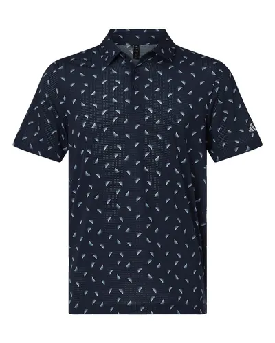 Adidas A2012 Men's Ultimate365 Mesh Print Polo — blank polo, front view