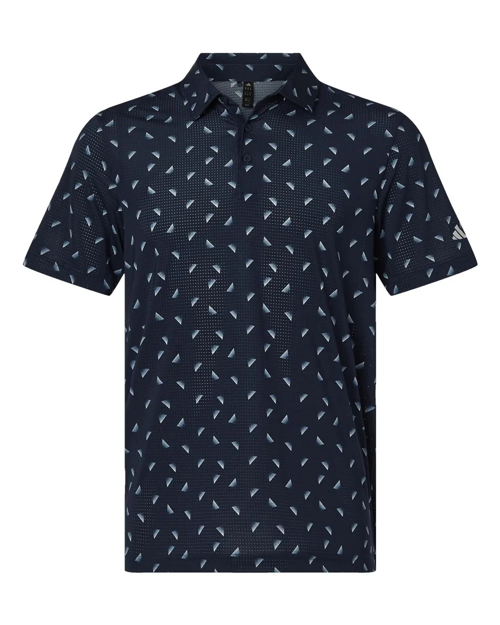 Adidas A2012 Men's Ultimate365 Mesh Print Polo — blank polo, front view