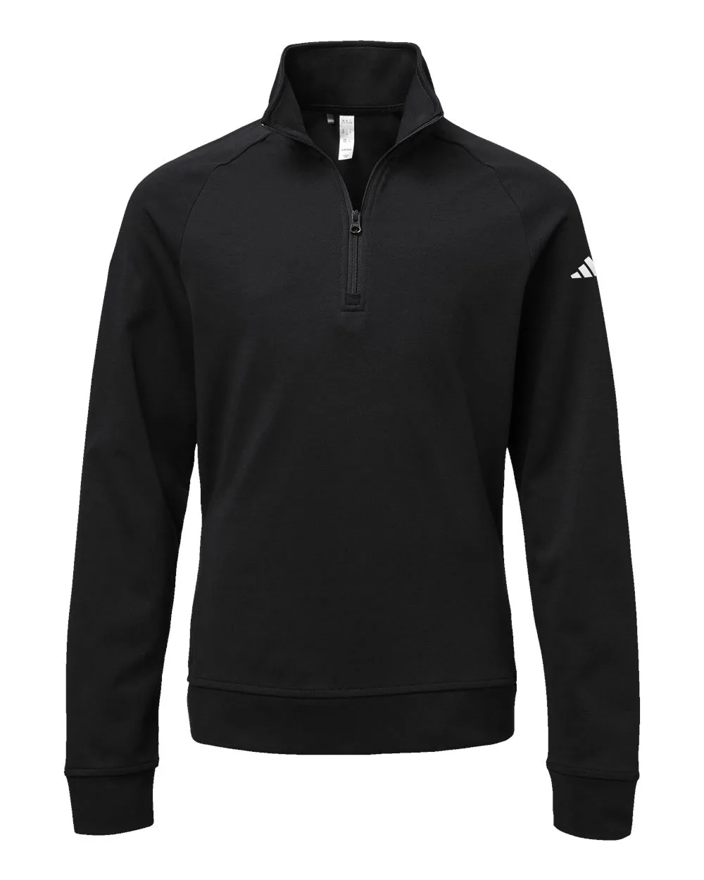 Adidas A4001 Youth Performance Quarter-Zip Pullover — blank garment, front view