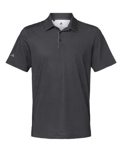 Adidas A498 Men's Ultimate365 Diamond Dot Print Polo — blank polo, front view