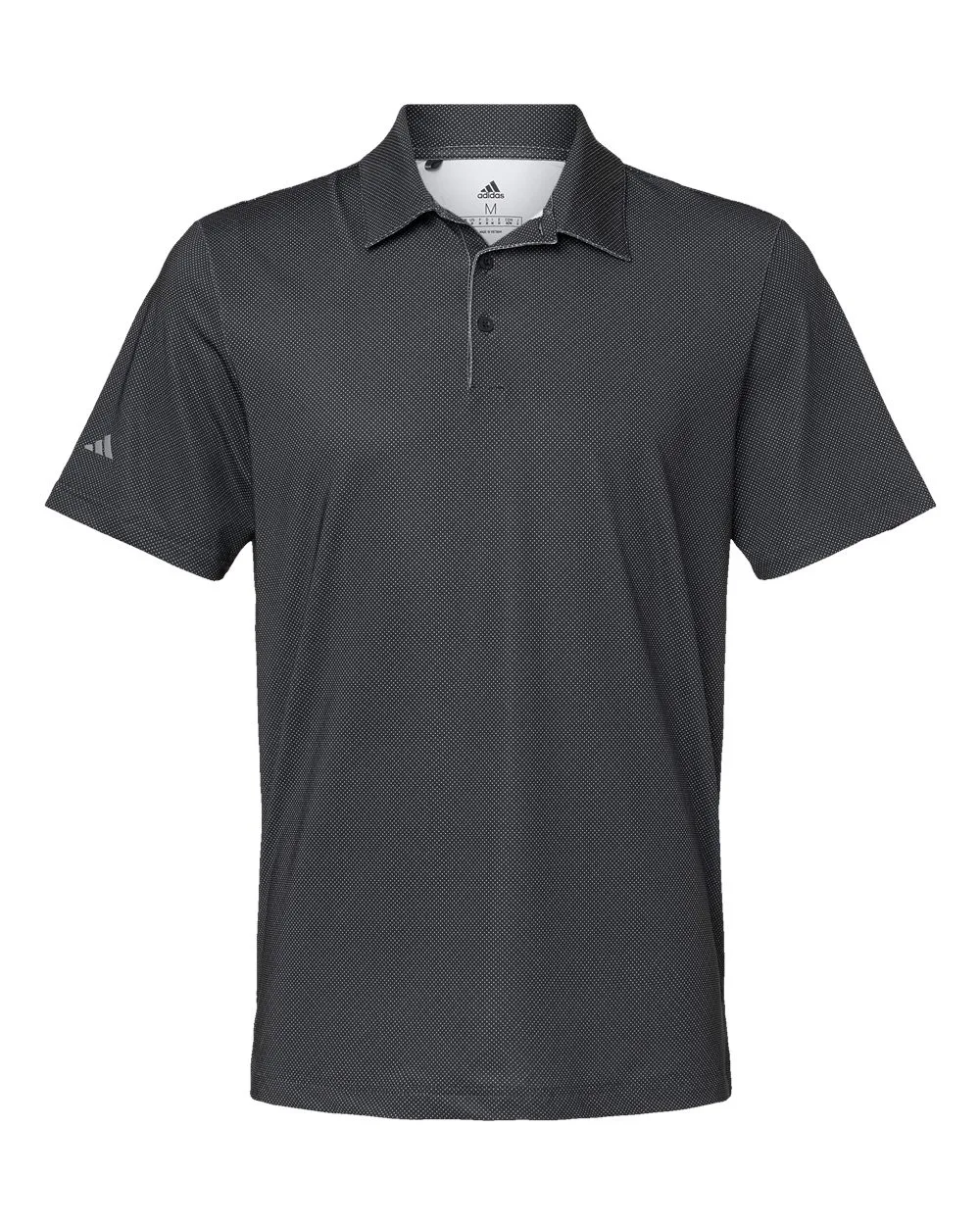 Adidas A498 Men's Ultimate365 Diamond Dot Print Polo — blank polo, front view