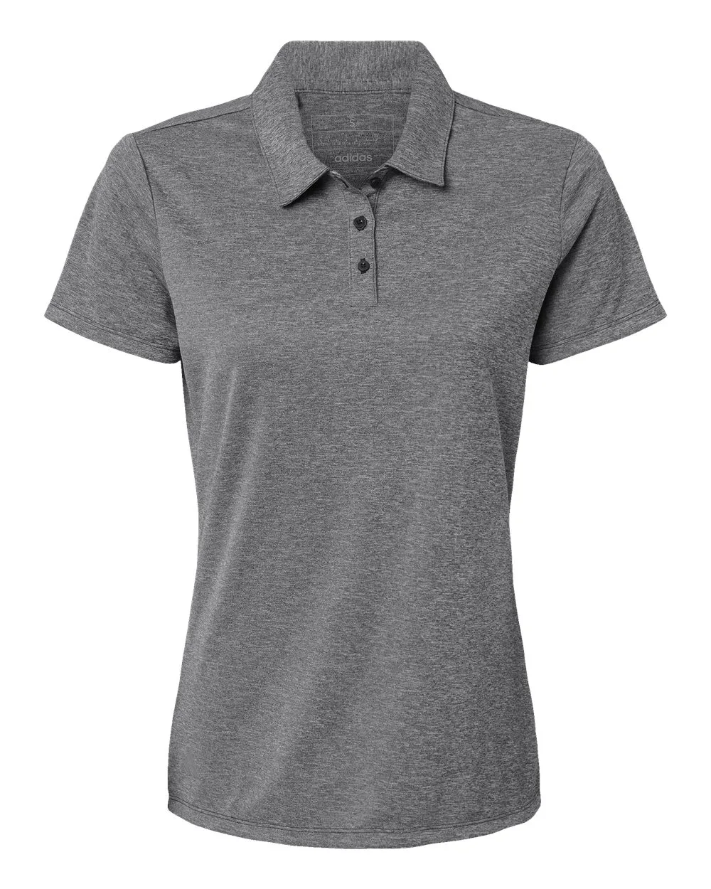 Adidas A583 Women's Heathered Polo — blank polo, front view