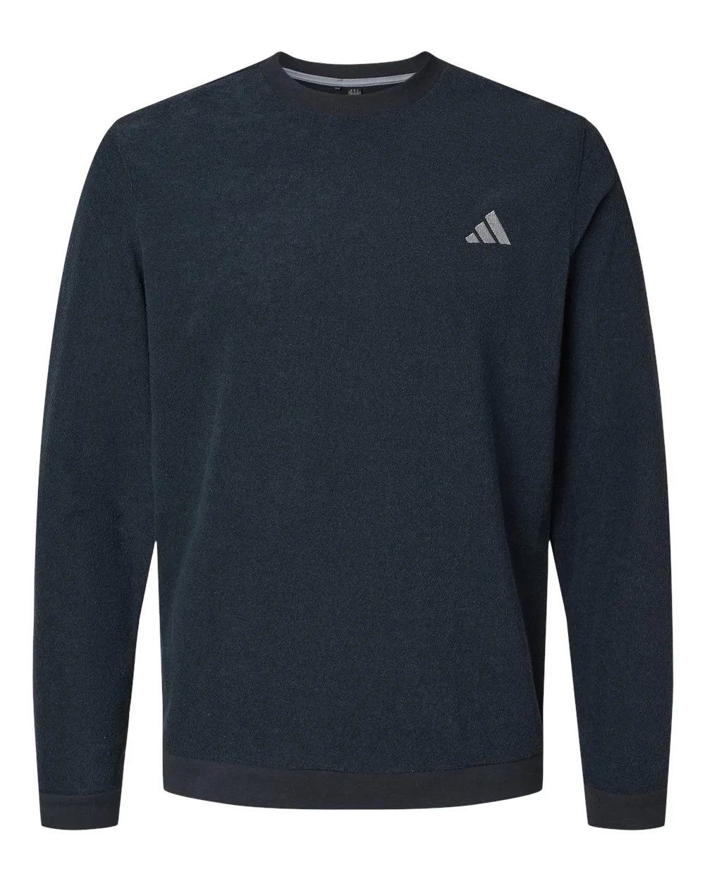 Adidas A586 Men's Terry Loop Crewneck Sweatshirt — blank crewneck sweatshirt, front view