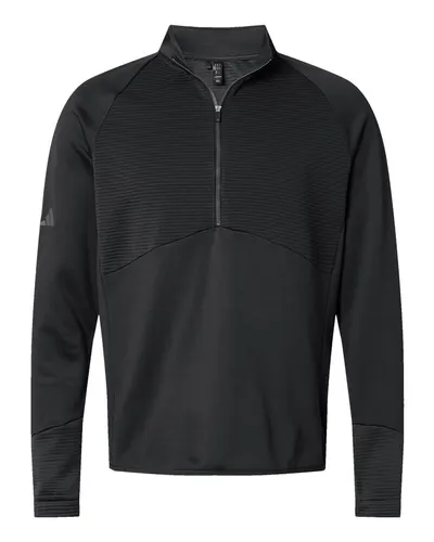 Adidas A587 Men's Performance Quarter-Zip Pullover — blank garment, front view