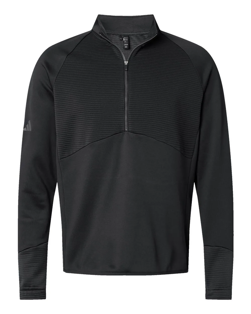 Adidas A587 Men's Performance Quarter-Zip Pullover — blank garment, front view