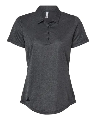 Adidas A592 Women's Space Dyed Polo — blank polo, front view
