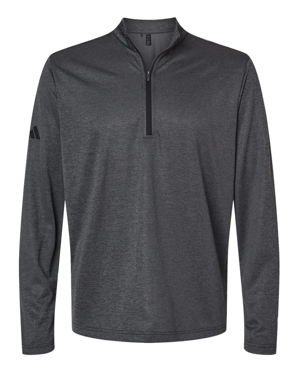 Adidas A593 Men's Space Dyed Quarter-Zip Pullover — blank garment, front view