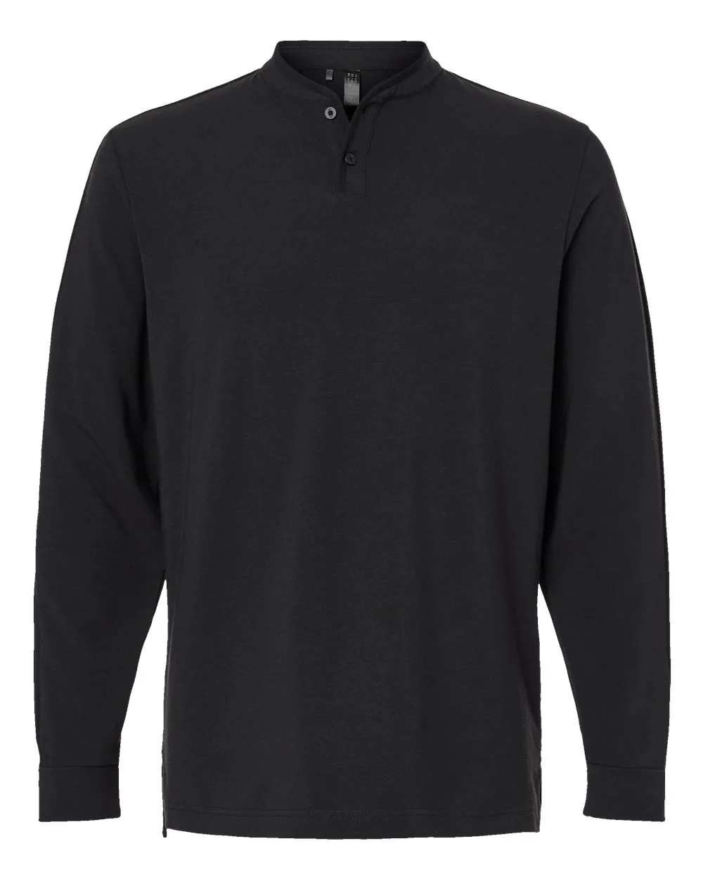 Adidas A597 Men's Henley Long Sleeve T-Shirt — blank long sleeve tee, front view