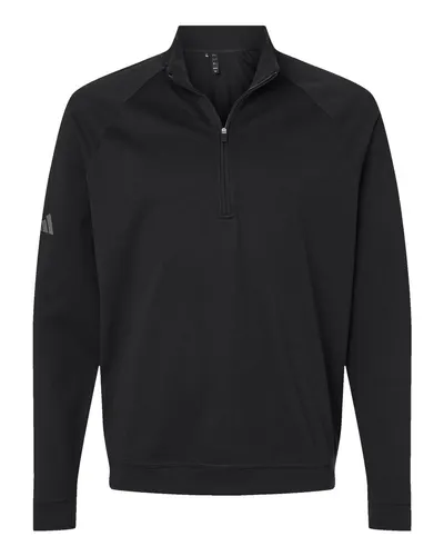 Adidas A598 Men's Club Quarter-Zip Pullover — blank garment, front view