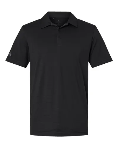 Adidas A704 Men's Textured Stripe Polo — blank polo, front view