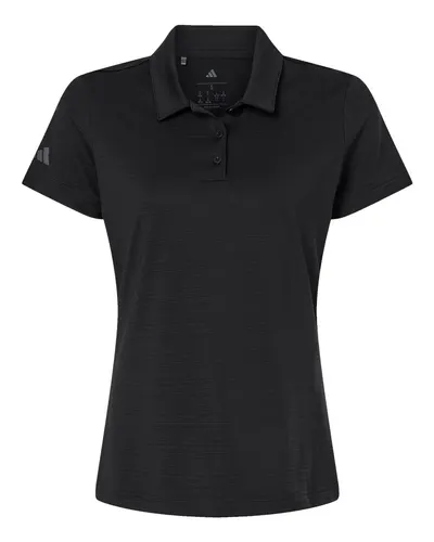 Adidas A707 Women's Textured Stripe Polo — blank polo, front view