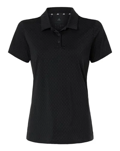 Adidas A717 Women's 4-Way Stretch Printed Polo — blank polo, front view