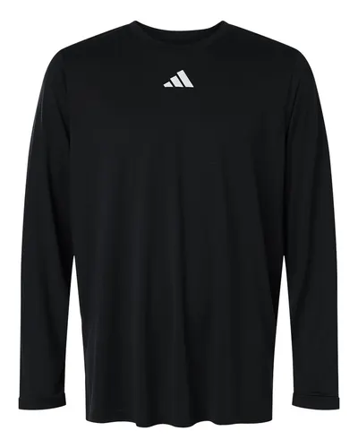 Adidas AT104 Men's Pregame Long Sleeve T-Shirt — blank long sleeve tee, front view