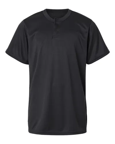 Alleson Athletic 2930 Youth B-Core Placket Jersey — blank t-shirt, front view