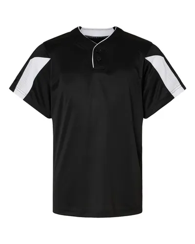 Alleson Athletic 2976 Youth Striker Placket — blank garment, front view