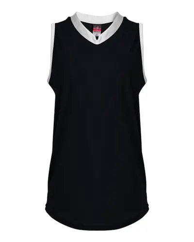Alleson Athletic 522XVW Women's Slide Fastpitch V-Neck Sleeveless Jersey — blank tank top, front view