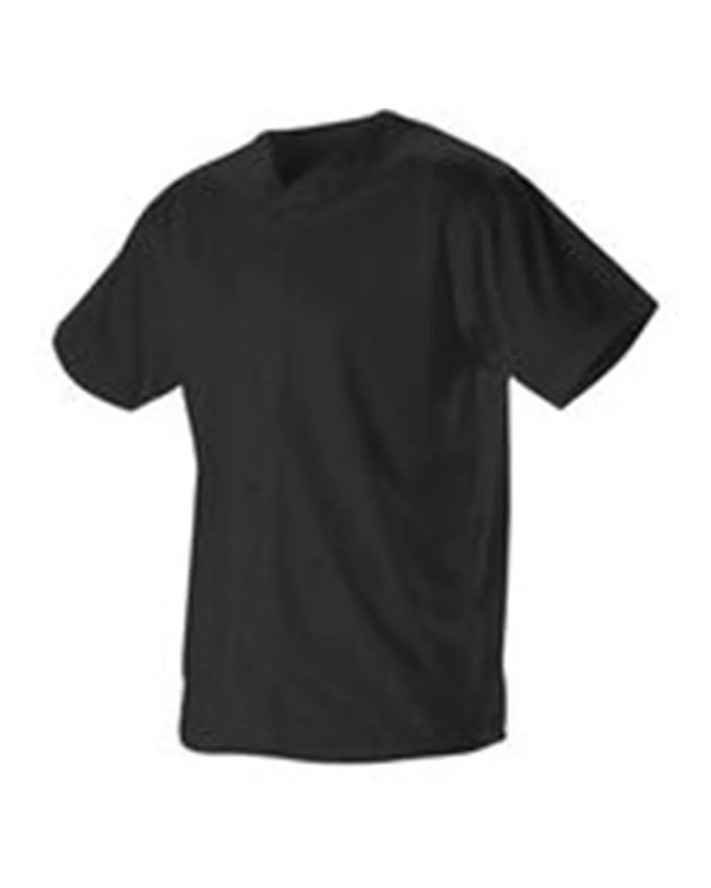 Alleson Athletic 52MBFJY Youth Full Button Lightweight Baseball Jersey — blank t-shirt, front view