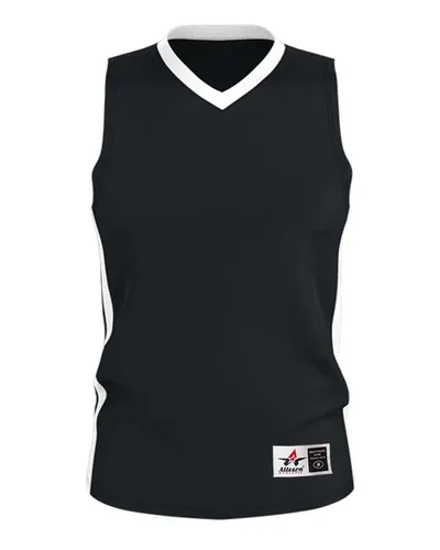 Alleson Athletic 538J Men's Single Ply Basketball Jersey — blank t-shirt, front view