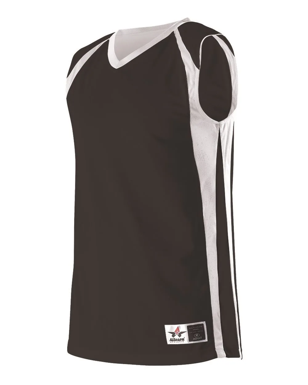 Alleson Athletic 54MMR Men's Reversible Basketball Jersey — blank t-shirt, front view