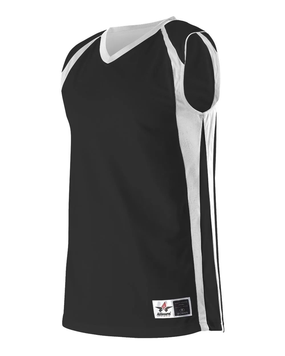 Alleson Athletic 54MMRW Women's Reversible Basketball Jersey — blank t-shirt, front view