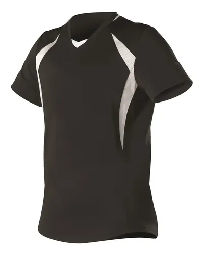 Alleson Athletic 552JW Women's Short Sleeve Fastpitch Jersey — blank t-shirt, front view