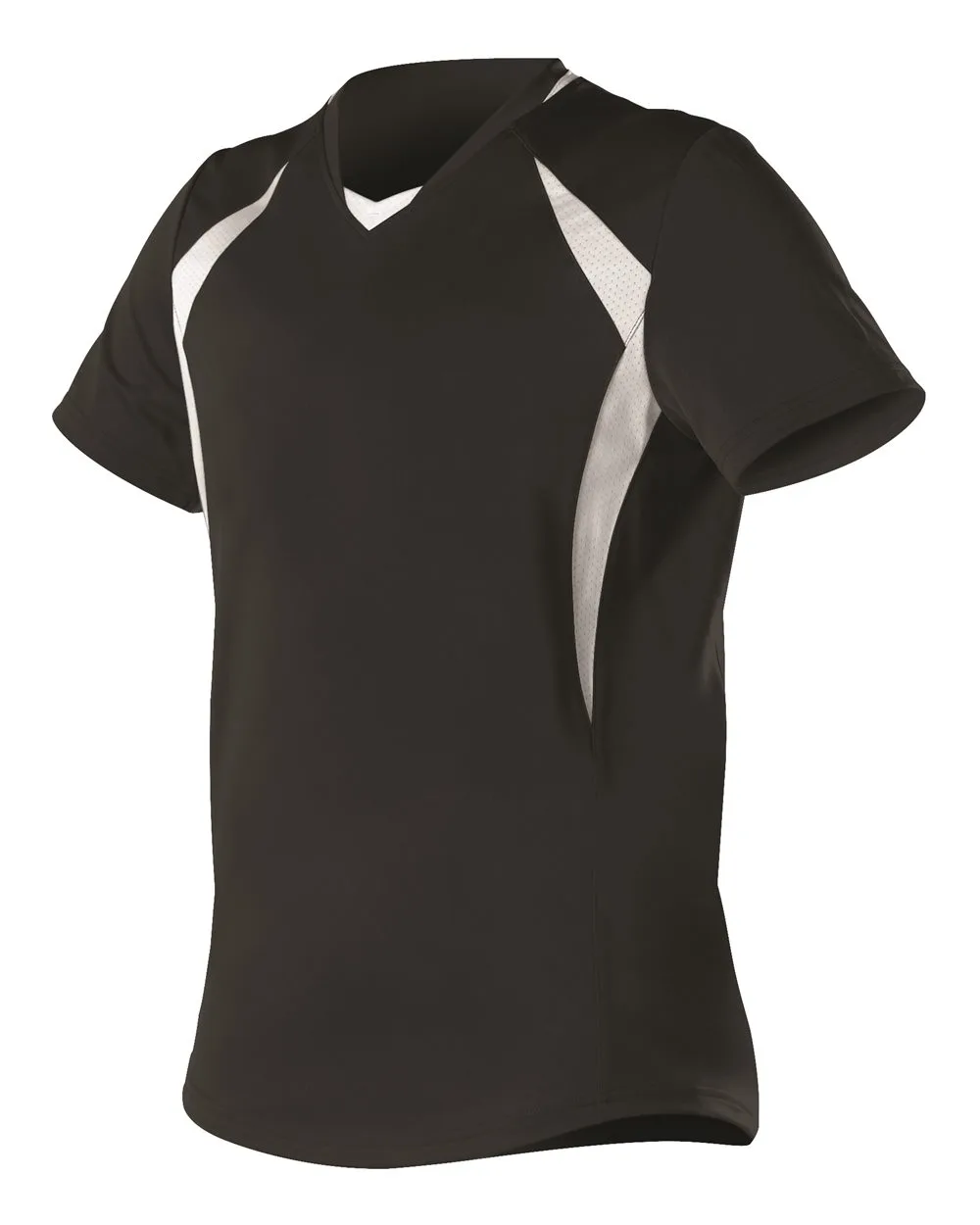 Alleson Athletic 552JW Women's Short Sleeve Fastpitch Jersey — blank t-shirt, front view