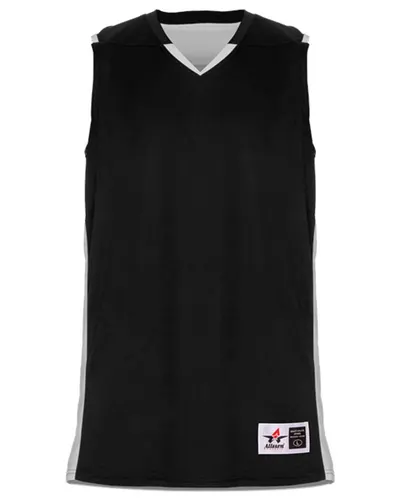 Alleson Athletic 590RSPY Youth Crossover Reversible Jersey — blank t-shirt, front view