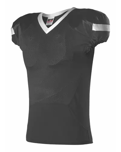 Alleson Athletic 754 Pro Flex Cut Belt Length Football Jersey — blank t-shirt, front view