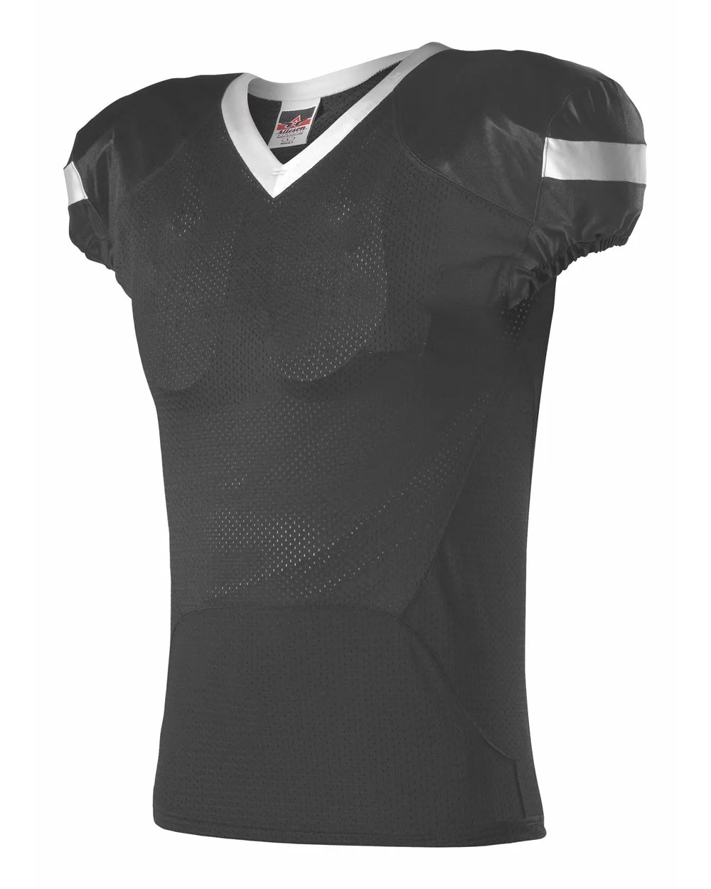 Alleson Athletic 754 Pro Flex Cut Belt Length Football Jersey — blank t-shirt, front view