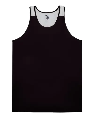 Alleson Athletic 8668 Men's Ventback Singlet Tank Top — blank tank top, front view
