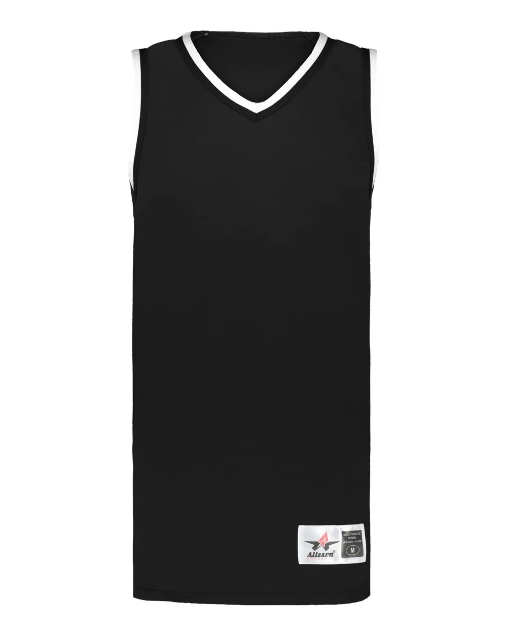 Alleson Athletic A51000 Men's Retro Basketball Jersey — blank t-shirt, front view