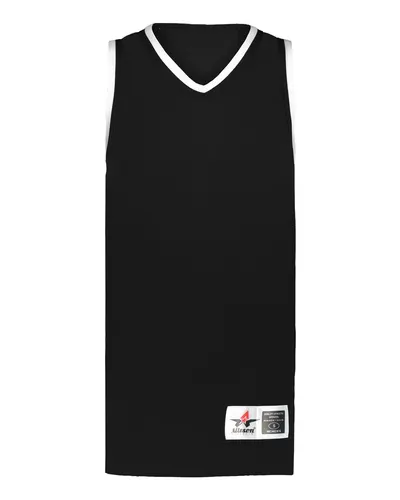 Alleson Athletic A55000 Women's Retro Basketball Jersey — blank t-shirt, front view