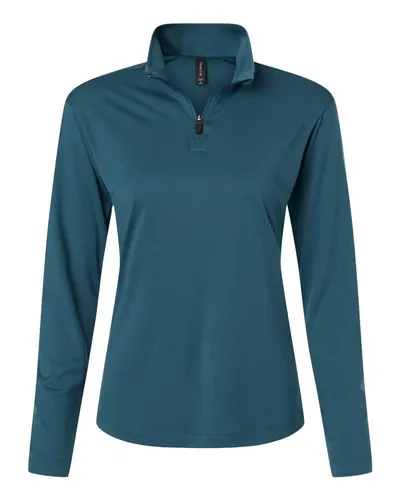 AllPro 41870L Women's Pro-Lock Performance Quarter-Zip Pullover — blank garment, front view