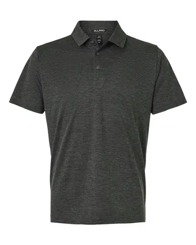 AllPro 4HM00 Men's Pro-Lock Performance Mélange Polo — blank polo, front view