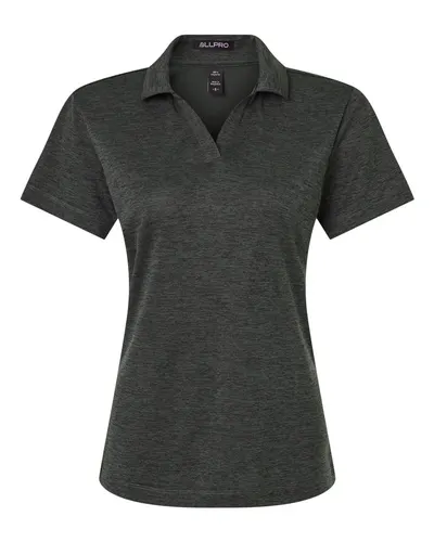AllPro 4HM00L Women's Pro-Lock Performance Mélange Polo — blank polo, front view