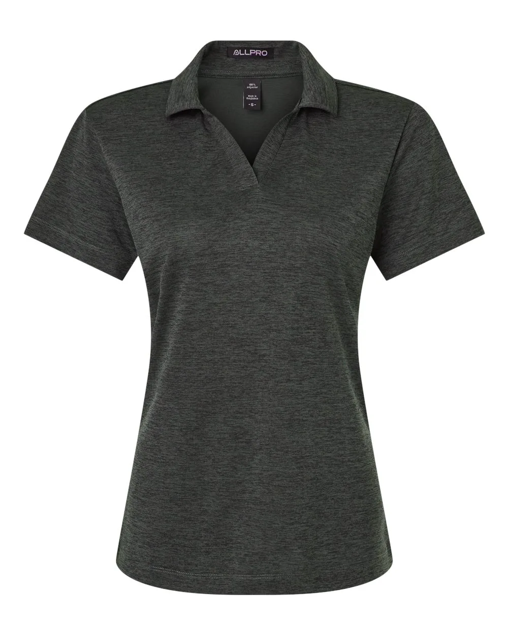 AllPro 4HM00L Women's Pro-Lock Performance Mélange Polo — blank polo, front view