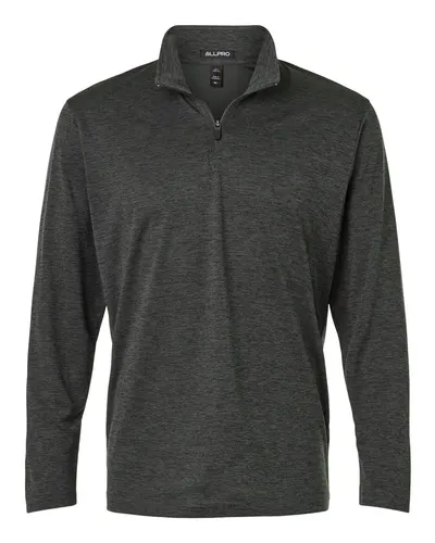 AllPro 4HM700 Men's Pro-Lock Performance Mélange Quarter-Zip Pullover — blank garment, front view