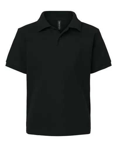 AllPro 62800Y Youth Pique Polo — blank polo, front view