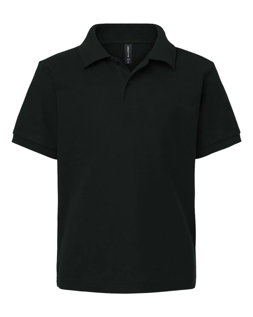 AllPro 62800Y Youth Pique Polo — blank polo, front view