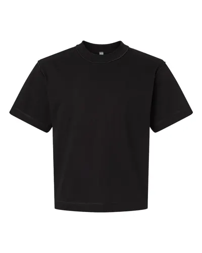 American Apparel 13ML0 Unisex Heavyweight Cotton Mid-Length Tee — blank t-shirt, front view