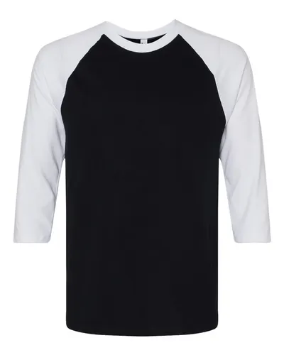 American Apparel 2003CVC Unisex CVC Three-Quarter Sleeve Tee — blank t-shirt, front view