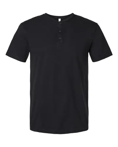 American Apparel 2004CVC Unisex CVC Henley Tee — blank t-shirt, front view