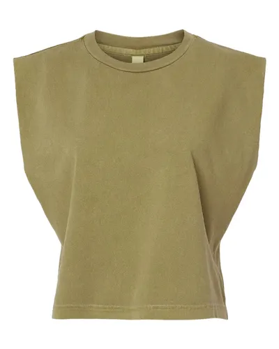 American Apparel 307GD Women's Garment-Dyed Heavyweight Muscle Tee — blank tank top, front view