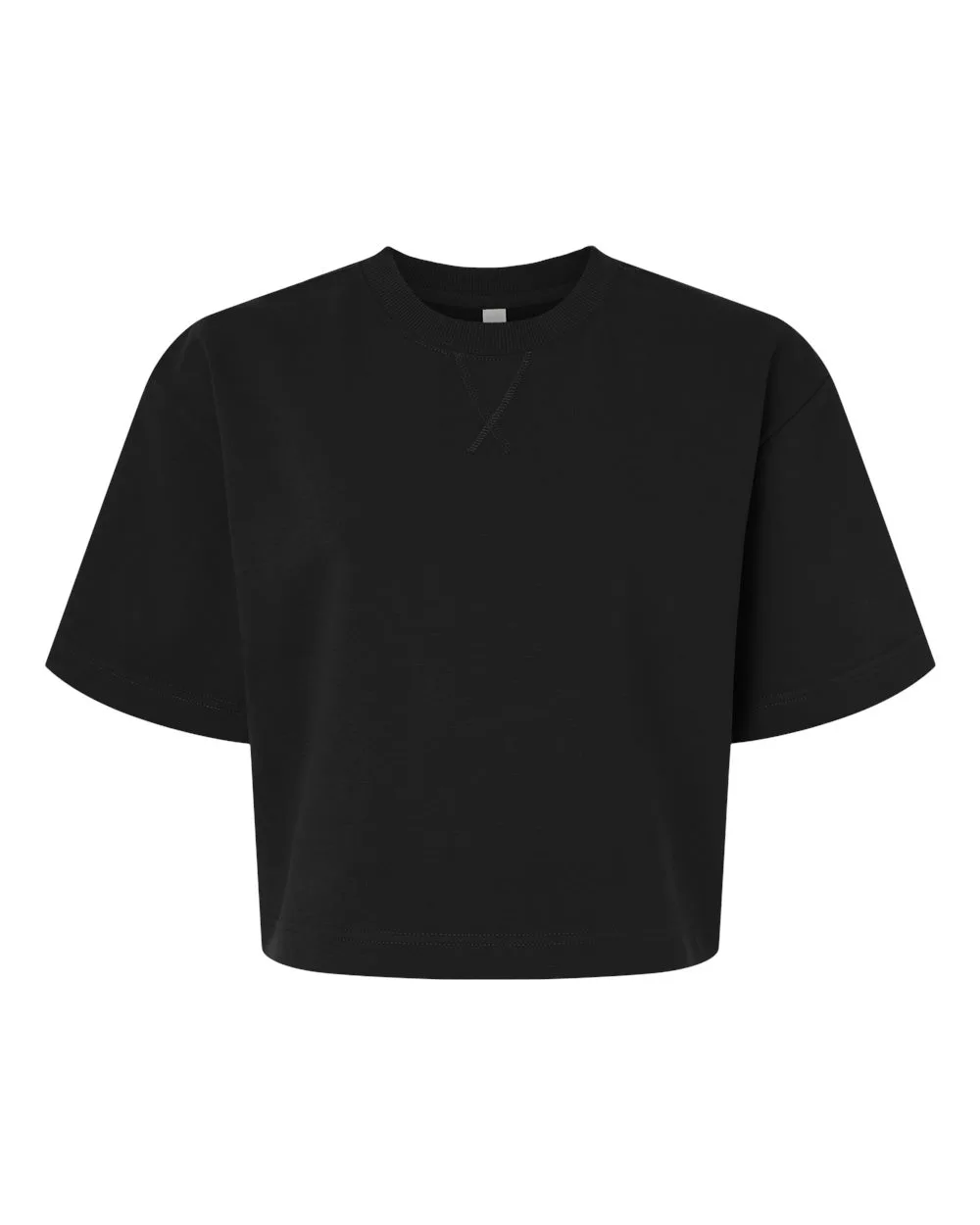 American Apparel FTCB0 Women's French Terry Mid-Length Boxy Top — blank garment, front view