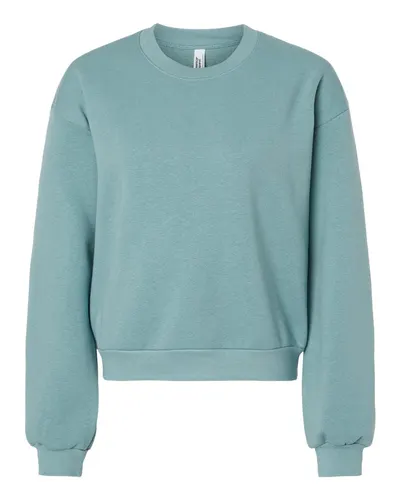 American Apparel RF494 Women's ReFlex Fleece Crewneck Sweatshirt — blank crewneck sweatshirt, front view