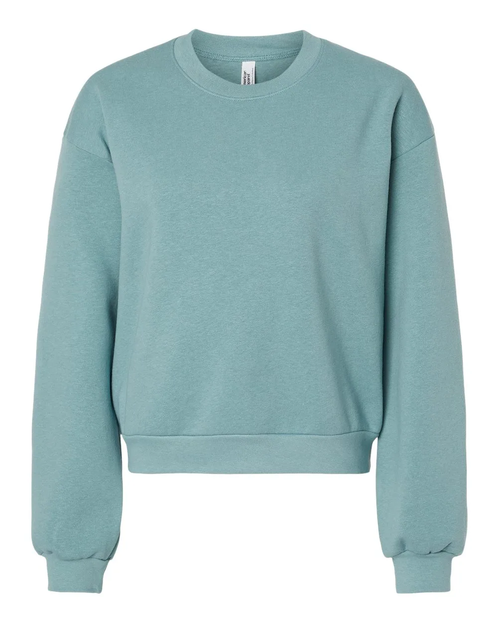 American Apparel RF494 Women's ReFlex Fleece Crewneck Sweatshirt — blank crewneck sweatshirt, front view