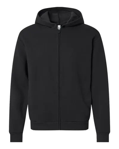 American Apparel RF497 Unisex ReFlex Fleece Full-Zip Hoodie Sweatshirt — blank hooded sweatshirt, front view