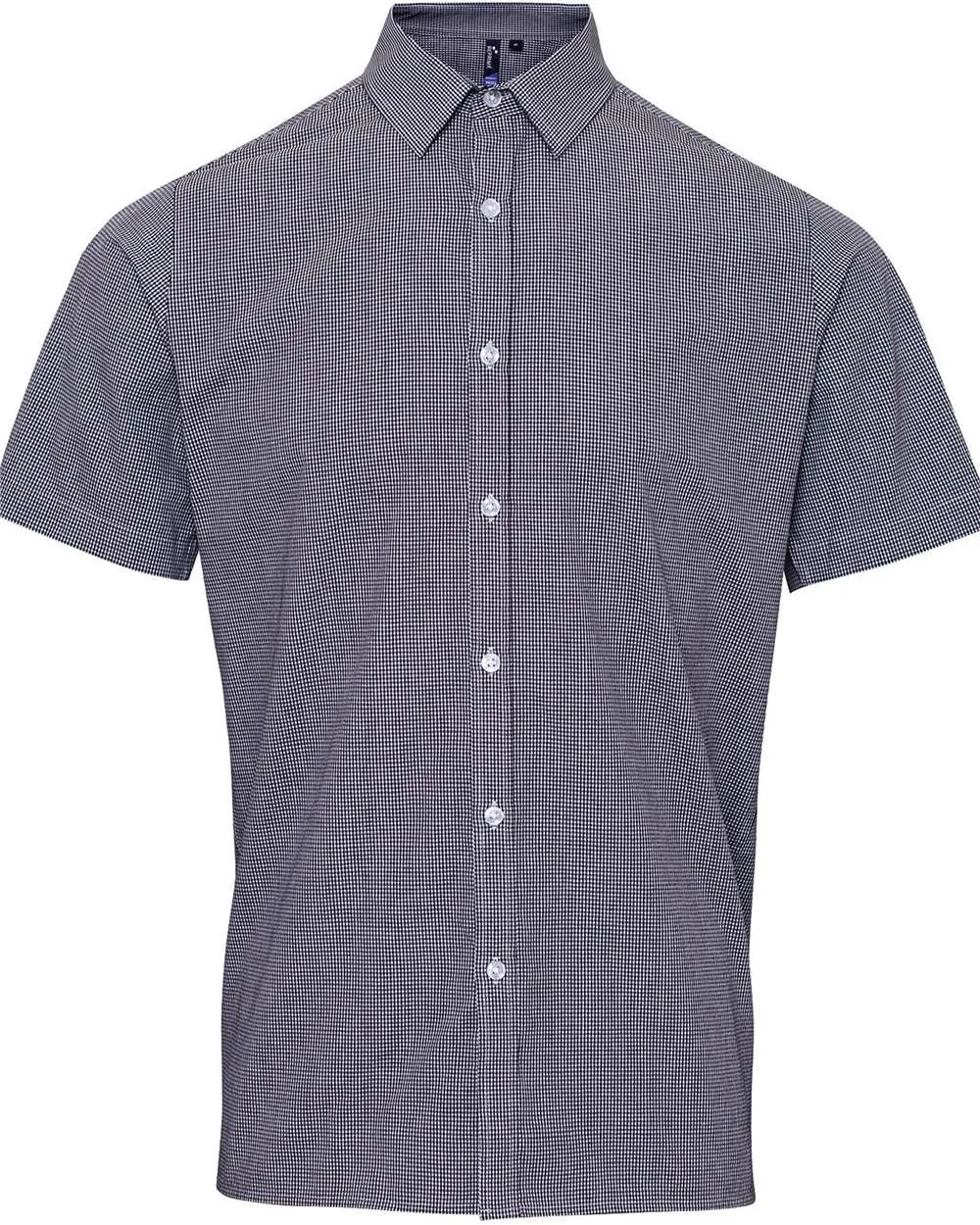 Artisan Collection by Reprime RP221 Men's Microcheck Gingham Cotton Shirt — blank garment, front view